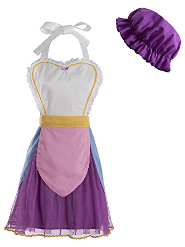 New Beauty and The Beast Teapot Mug Mrs Potts Chip Tea Pot Cup One Set Women Aprons Lady Dress, Pink, Medium