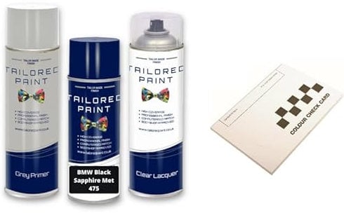 For BMW Black Sapphire Met 475 Aerosol Spray Paint Rattle Can (Aerosol Paint, Lacquer + Primer)