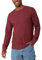 Wrangler Authentics Men's Long Sleeve Waffle Henley Shirt, Cabernet, 3XL
