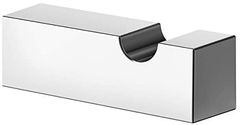 Keuco Handtuch-Haken aus Metall, hochglanz-verchromt, für Badezimmer und Gäste-Toilette, moderner Wand-Haken für Handtücher und Bademäntel, Edition 90 Square
