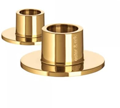 ester & erik Candleholders small, Gold, Shiny, 2 Stück [Set]