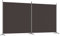 vidaXL Paravent 2-TLG. Raumtrenner Raumteiler Trennwand Umkleide Sichtschutz Spanische Wand Wohnzimmer Schlafzimmer Braun 348x180cm Stoff