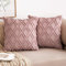 MIULEE 2er Set Kissenbezug Zierkissen Wolle Kissenbezüge Samt Fellkissen Boho Deko Kissen Flauschig Sofakissen Dekokissen für Sofa Schlafzimmer Wohnzimmer 40x40 cm Dunkelrosa