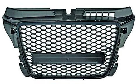 Kühlergrill Grill Front Waben Sport schwarz glanz kompatibel für Audi A3 8P ab 2008 mit PDC DM Autoteile 136869