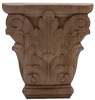 Tür Aus Holz Holzapplikation Stigma Holzleisten Geschnitzte Lange Blätter Holzmöbelsäulen Zubehör Möbelbeine Schrank 10 X 9 X 1.8 Cm