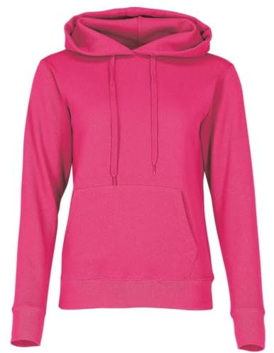 Fruit of the Loom Ladies Classic Kapuzen-Sweat + GRATIS MyShirt Stoffbeutel, Farbe:Fuchsia + GRATIS MyShirt Stoffbeutel, Größe:XS