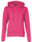 Fruit of the Loom Ladies Classic Kapuzen-Sweat + GRATIS MyShirt Stoffbeutel, Farbe:Fuchsia + GRATIS MyShirt Stoffbeutel, Größe:XS