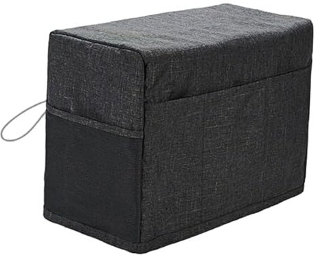 JOYSOG Nähmaschinen-Abdeckung, wasserdichte Schutzhülle für Nähmaschine, Staubschutz mit praktischer Tasche für die meisten Standard-Nähmaschinen (Schwarz)