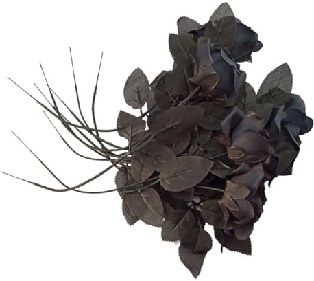 IMIKEYA 10er Pack Schwarzer Strauß Gefälschte Rose Schwarzes Dekor Innenausstattung Für Damen Künstliche Schwarze Rosen Simulationsrosen Rosen Frische Blumen Künstliche Blumen Hochzeit
