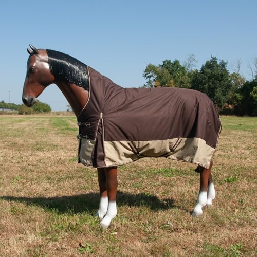 Brama-West Winterdecke Pferd 200g Big Horse - Weidedecke Highneck - Wasserfest - Braun, Gr. 125