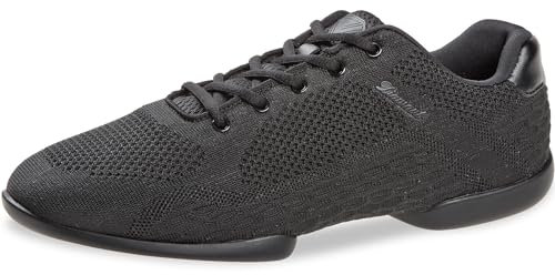 Diamant Unisex Split-Sole Dance Sneakers Tune Black - hochwertiges Mesh-Material - Geteilte Sohle mit Spin-Points (Schwarz, EU Schuhgrößensystem, Erwachsene, Herren, Numerisch, M, 44.5)