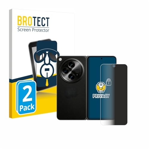 BROTECT Blickschutzfolie für OnePlus Open (case-friendly) | 2 Stück Anti-Spy Displayschutz Made in Germany Smartphones und Handys Privacy Screen Protector Blaulichtfilter Klare Folie