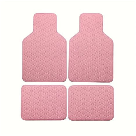 Auto-Fußmatten 4 Teilige wasserdichte Auto Fußmatte Langlebiger Schutz Universell Einsetzbar Automatten(ROSA)