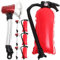 HEMOTON Adorable Fire Axe Fire Extinguisher Balloons 8pcs Set for Firefighter Birthday Party Sturdy Aluminum Foil Pe Film