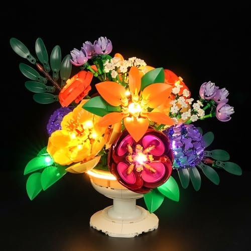 MENZAVA Licht-Set Kompatibel Mit Lego 10345 Blumengesteck Botanical Collection - Led-Beleuchtungsset Für Bausteinen Modell - Modell Set Nicht Enthalten