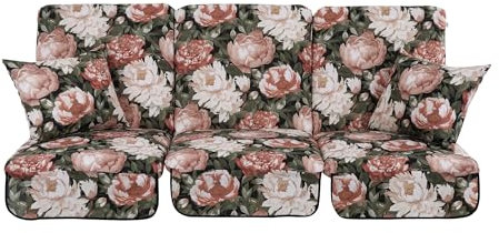 PATIO Auflagen für Hollywoodschaukel 180 cm Rimini/Venezia Gartenschaukel Kissen 3 TLG. mit Seitenkissen