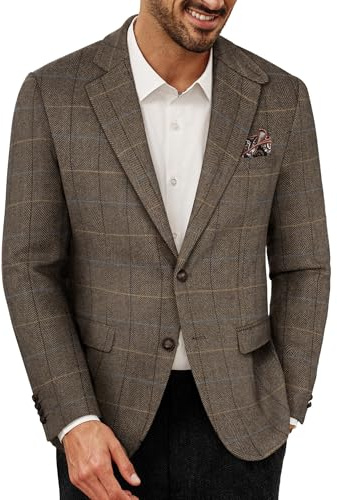 PJ Paul Jones Sakko Herrkavaj, vintage, ullblandning, tweed, blazer, normal passform