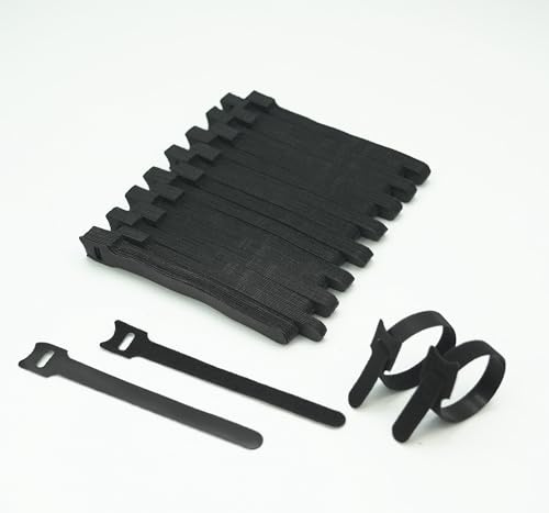 honzhaoyu Klett-Kabelbinder Katzenform Wiederverwendbar Schwarz Büro TV | Katzenform, Wiederverwendbar, Klettverschluss, Kabelmanagement, Schwarz, Ohne Werkzeug, Für Büro und TV