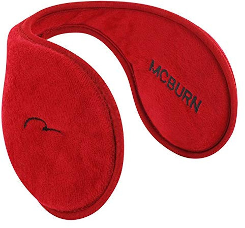 McBURN Earband Basic Ohrenwärmer Damen/Herren - ohrenwärmend Ohrenband Herren Herbst-Winter - One Size rot