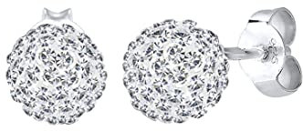 Elli Ohrringe Damen Ohrstecker Kugel Elegant mit Kristallen in 925 Sterling Silber