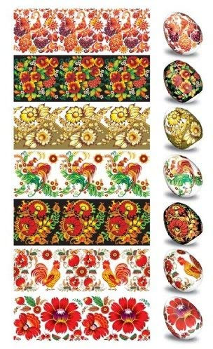 Ukrainisches Kunsthandwerk Ostereier Folie. Vogel von Petrikov Nr. 6 reicht für 7 Eier