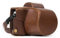 MegaGear MG368 Olympus OM-D E-M10 Mark II, E-M10 (14-42mm) Ever Ready - Étui de Protection en Cuir avec Bandoulière - Marron Foncé