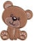 PatchMommy Bär Teddybär Patch Aufnäher Applikation zum Aufbügeln Bügelbild - für Kleidung Jeans Jacken Kinder Baby