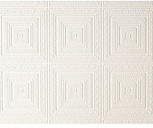 AS Creation Expanded Blown Vinyl Ceiling Wallpaper White 6640-13 Full Roll