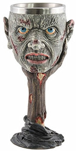 Chaks 90337, vaso de pie Zombie Luxe (resina y metal, 18,5 cm