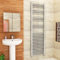 1800 x 600mm (H x W) Bathroom Central Heating Straight Ladder Towel Rail Radiator - Chrome Finish