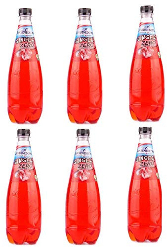 6x San Benedetto Ginger zero PET Flasche ohne zucker 75cl Ingwer bitter