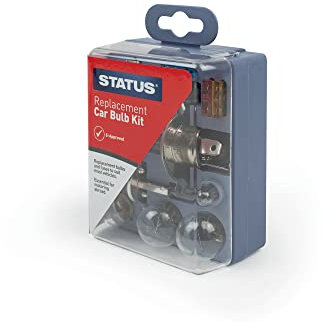 Statuis STATUS 10pc Universal Replacement Car Emergency Light Bulb Fuse Kit 477 H7 472 H4 448 H1 382 P21W 380 P21/5W 207 R5W 501 W5W