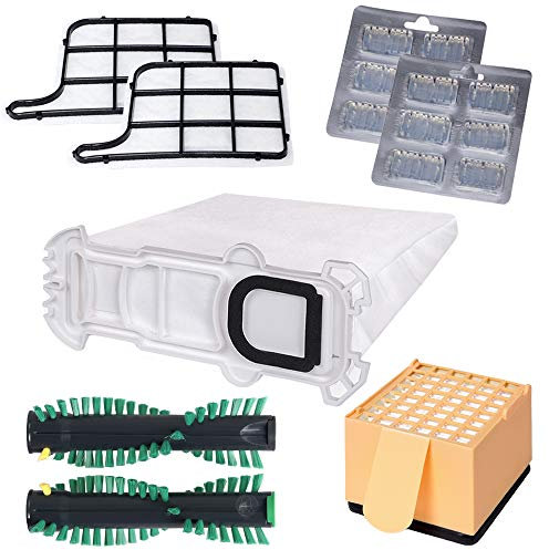 STAUBSAUGERMANUFAKTUR Premium Sparset - 12 Staubsaugerbeutel inkl. 3 Filter Duft Bürsten EB 360 kompatibel für Vorwerk Kobold VK 135 und VK 136 - Premium Qualität