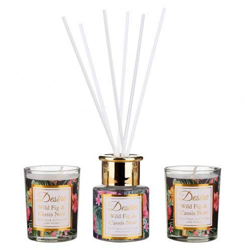 Lesser & Pavey Desire Tropical Diffuser and Candle Set - Wild Fig & Cassis Noir Scent