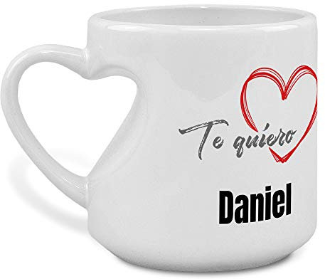 Taza Personalizada de San Valentín. Regalos para Mujeres Jóvenes. Tazas Personalizadas con Texto. Personalizar con Foto. Detalles Día de los Enamorados para Mujeres. Taza Te Quiero. AMOR DEL MUNDO