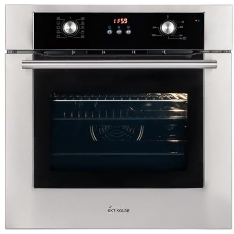 KKT KOLBE Einbaubackofen 60 cm | 70L | 3kW | Heißluft | Teleskopauszüge | Automatik-Timer | 2-fach Wärmeschutzverglasung | Kindersicherung | Knebelbedienung | BO8810SS
