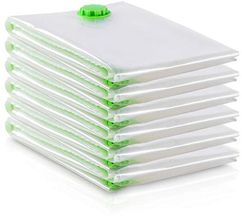 OPAZA Vakuumbeutel 6 Stück - 3x 110x80 cm+ 3x 80x60 cm, Groß Vakuumbeutel für Bettdecken, Kleidung - XXL Vacuum Storage Bags for Clothing