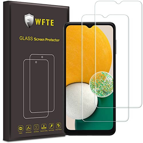 WFTE [2 Stück Schutzfolie für Samsung Galaxy A13 5G/4G Panzerglasfolie 9H Härte, Anti-Kratzen, Anti-Öl, Anti-Bläschen Displayschutzfolien Panzer Schutz Glas für Samsung Galaxy A13 4G/5G