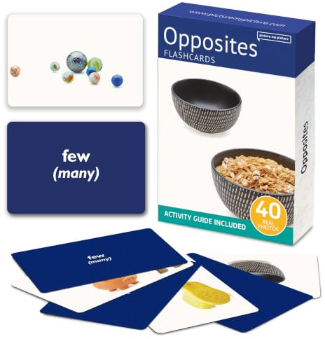 Lernkarten Gegensätze. 40 Fotolernkarten zur Förderung der Sprachentwicklung. Material zur Förderung der Sprachentwicklung, Englisch als Zweitsprache.