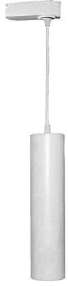 Faretto Led Pendente, Compatibile con Binario Monofase, Sistema Illuminazione Binario, Lampadina Led GU10 Non Inclusa, Colore Bianco, Luce Cucina, Snack, Tavolo, Bar