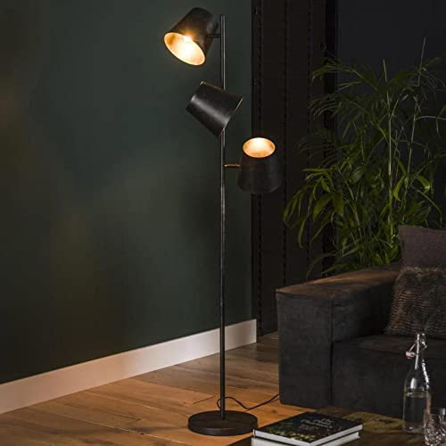 famlights Industrie Stehlampe Marco Wohnzimmer Vintage aus Metall Wohnzimmerlampe/Stehleuchte Wohnzimmer Landhaus Industrial retro Schlafzimmer Standleuchte/Stehlampe Metall Stehlampe vintage E27
