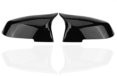Rückspiegelabdeckung für Robuste, Empfindliche Kunststoffspiegelabdeckung für 220i 328i 420i F20 F21 F22 F30 F32 F33 F36 X1 E84(Glänzend schwarz)