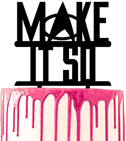CARISPIBET Make it so! Wedding Cake Topper Movies Series Theme Party Cake Acrylic Decoration Thematic Party