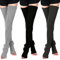 SATINIOR Beinstulpen 3 Paar Oberschenkelhoch Beinstulpen Strick Warm Lange Beinstulpen Pullover Beinstulpen Damen Beinstulpen, Schwarz, Dunkelgrau, Hellgrau