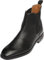 Eleganti stivali da uomo in pelle Chelsea in marrone, stivali da uomo, stivaletti da uomo, stivali in pelle, Nero , 45 EU