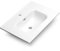 Lavabo Cerámico Baño Blanco | Pila Lavamanos Rectangular | Lavabo Integral 1 Seno Centrado 71.5 cm Ancho X 46.5cm Fondo | Rebosadero y Agujero de Grifo (70cm 1 Seno)