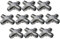 Aerzetix - C52705 - Set di 10 divisori/separatori/spine di antenna a croce femmina per cavo coassiale TV SAT PAL - connettore/adattatore 4 uscite/vie