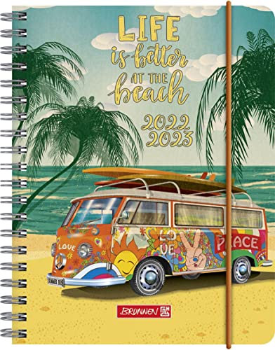 Brunnen Schülerkalender „Retro“ 2022/2023 A6 2 Seiten = 1 Woche, 1071855053, Motiv: Retro