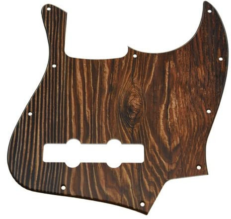 Upgrade Jazz Bass Pickguard 3D bedruckter Kunststoff passend für USA/Mexikanische 4 Saiten Fender Jazz Bass Blumenmuster (Farbe 4)
