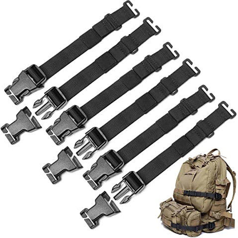 AZB 6 Stück taktisches Rush Tier System Molle Rucksackgurte Zubehör